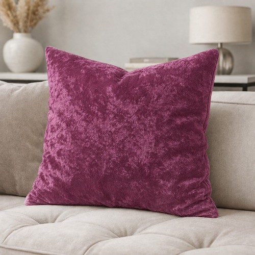 Crushed velvet cushion covers - cushion,