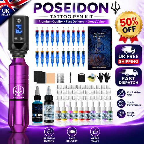 Poseidon cordless tattoo - poseidon,