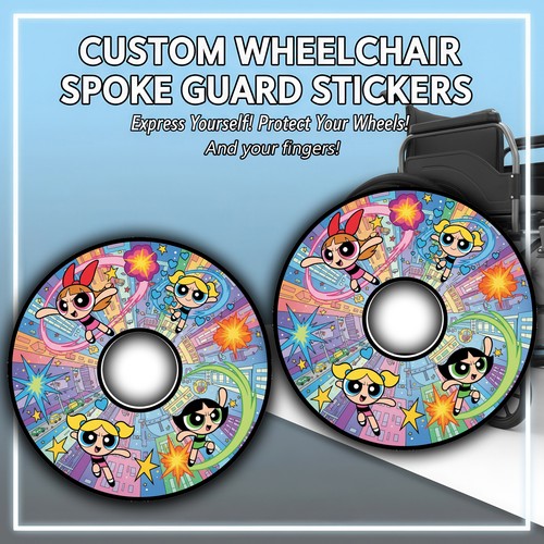 Wheelchair spoke guard sticker - wheelchair,