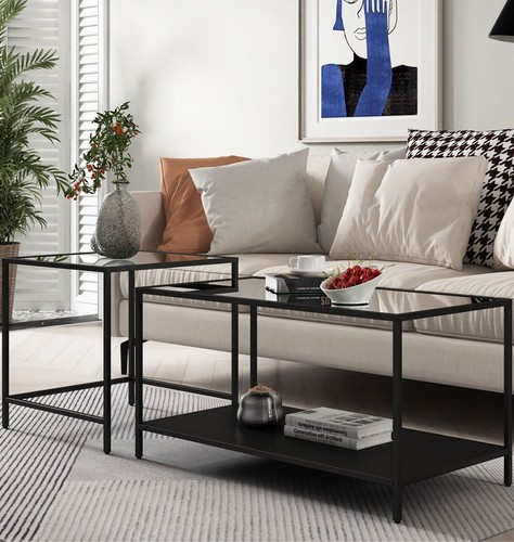 Nesting coffee table black - nesting, table,