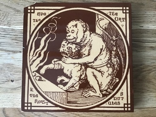 Early mintons picture tile - mintons,