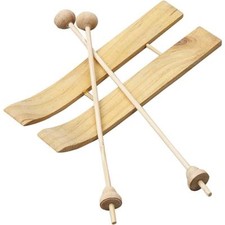 3 x Pine Wood Finished Ski