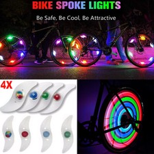 4 X Colour Bike Lights Bicycle