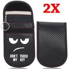 Car Key Signal Blocker Case Faraday Cage Pouch Blocking Cartoon Carbon Fiber