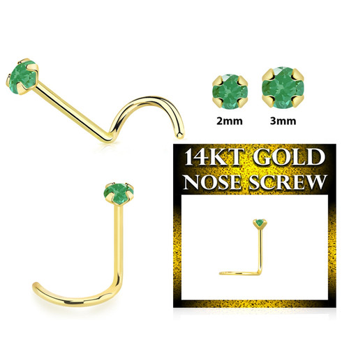 14k solid gold 22g - nose, ring