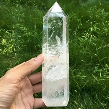 Large Clear Quartz Crystal Point Natural Wand Specimen Reiki Healing Stone 6~7CM