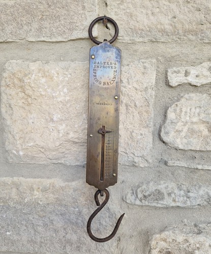 Antique salter improved brass - antique,