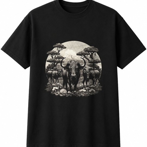Wildebeest with mushrooms - with,