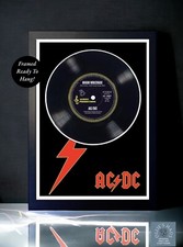 AC/DC 'High Voltage', Framed Vinyl Single Record, Music Wall Art, Original Gift