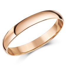 9ct Rose Gold Ring D Shaped