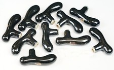 BLACK CERAMIC “DOG” PARASOL HANDLES SELECTION.