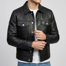 Men's Real Sheepskin Black