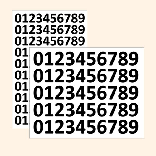 Rounded small vinyl numbers - rounded,