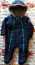 Tu baby boys all in one snowsuit fleece lined 3-6 months