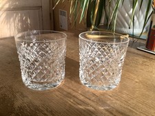 2 Waterford Crystal Alana Tumblers 8.5cm x 8cm rim
