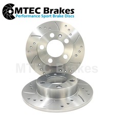 Rear Brake Discs For Mitsubishi FTO 2.0 V6 MiVEC Drilled Grooved