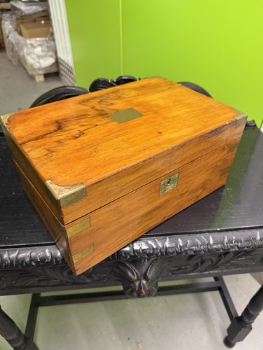 Victorian walnut writing slope - victorian,