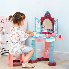 31 Piece Kids Dressing Table w/ Magical Princess Mirror, Light and Music