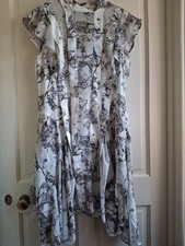 All Saints Fleur Buruberu Dress Size UK10 Asymmetrical Skeleton Flowers