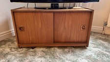 1970s Teak TV Cabinet / Hifi & LP storage Unit - Vintage - Retro
