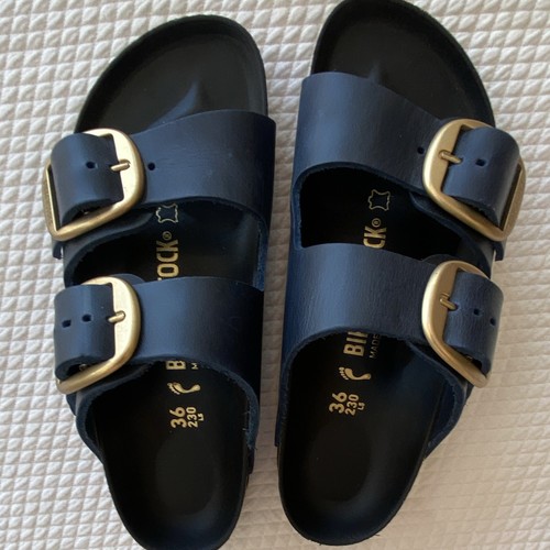 Navy birkenstock double - birkenstock, buckle