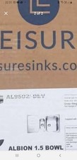 Kitchen Sink Leisure Sinks Albion 1.5 Bowl Polished Stainless Steel  - AL9502