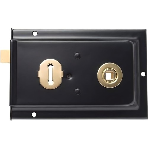 Sterling rim lock black - black, 6"
