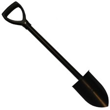 Maximus Extended Mild Steel Spade - Black Ada
