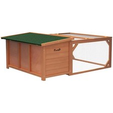 Pawhut rabbit hutch with run - pawhut,