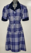 Vintage 1970's Blue & White