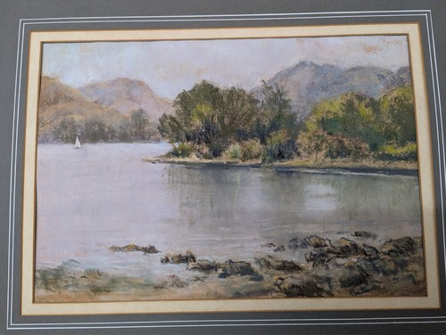 Lake district pastel picture - lake,