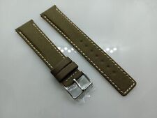 New Geckota Water Resistant Nylon Canvas Vegan 20mm Khaki Green Watch Strap YA4