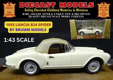 1955 LANCIA B24 SPIDER; VINTAGE ITALIAN MADE 1:43 SCALE BRUMM DIECAST MODEL CAR