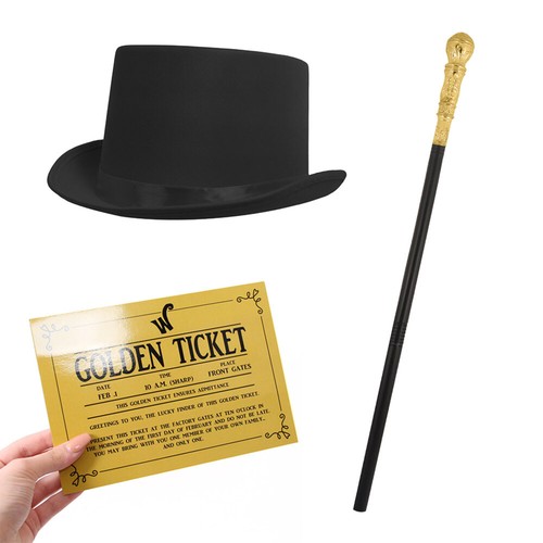 Mens willy wonka top hat - top,