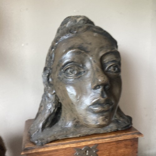 Vintage female bust - female, art