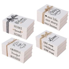 3 Piece Book Set for Home Decoration Rustic Style for Shelves and Tables