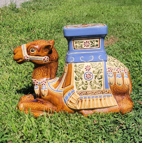 Vintage ceramic mosaic camel - vintage,