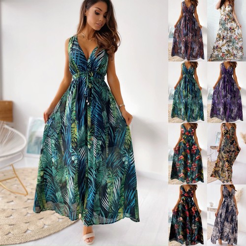 Womens floral boho maxi - boho, dress