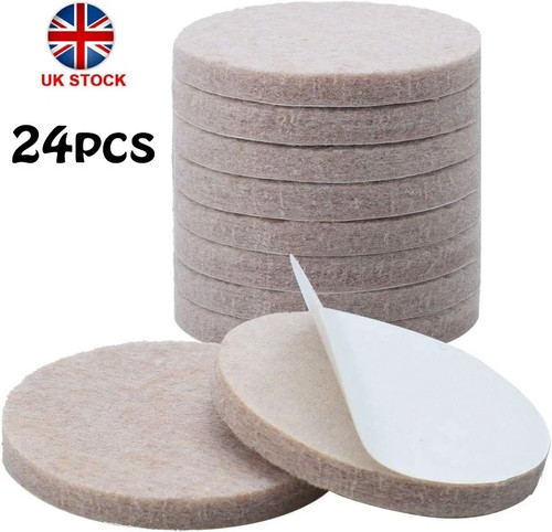 Felt pads 25mm round beige