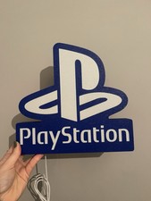 Playstation Logo USB LED Light Up Sign desk lamp Light box | Blue Logo