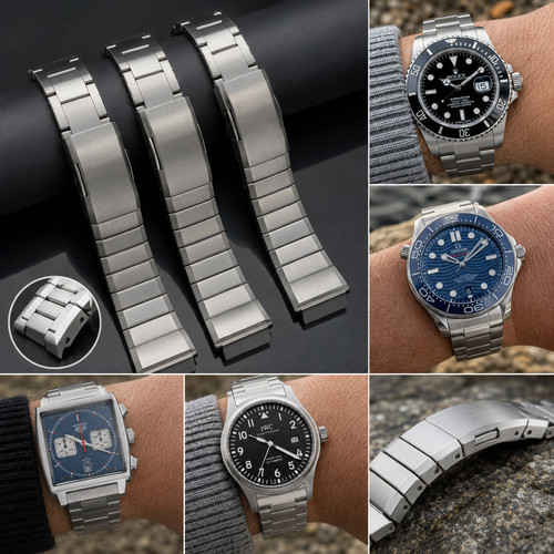Stainless steel watch strap - steel,