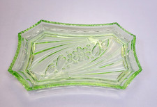 VINTAGE GREEN  GLASS DRESSING