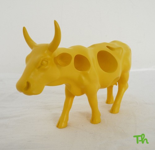 Cowparade cheezy cow figurine - cheezy,