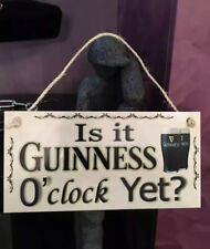 IS IT GUINNESS 0'CLOCK YET Friendship Hanging Rope Plaque Great Gift For Mancave