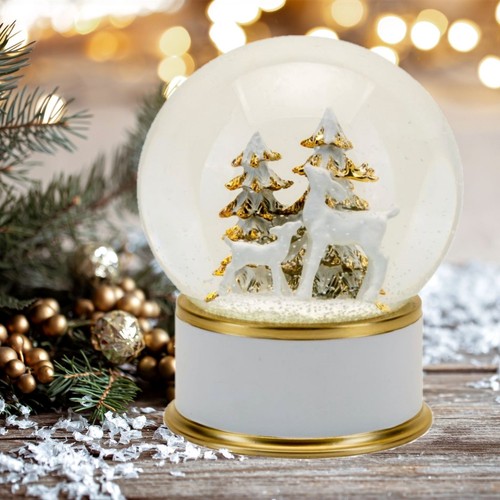 Reindeer scene white - reindeer, &