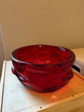 Whitefriars Ruby Knobly Fruit Bowl