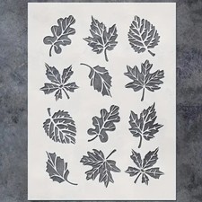 🇬🇧 Leaves leaf stencil reusable. Painting, card making crafts scrap-booking