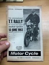 13 JUNE 1963 9th t RALLY MOTOR CYCLE OFFICIAL SOUVENIR PROGRAMME (LL)