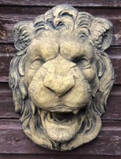 Lion Head garden wall plaque fountain mask frost proof stone