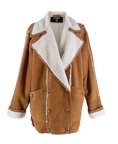 Balmain oversize shearling - balmain,